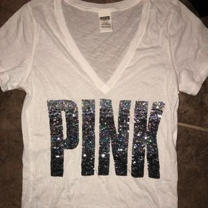 Large PINK bling tee